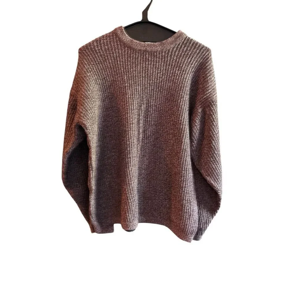 Columbia men’s Gray Knit Pullover Sweater Size L Long‎ Sleeve Casual